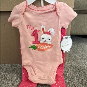 Koala Kids Pink 'My 1st Easter' One Piece